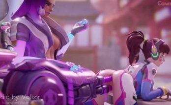 Sombra x D.Va testing new fuck machine by Cawneil | Overwatch Hentai 21