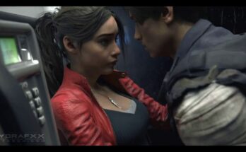 Claire Redfield X Leon, Payphone Booth Quickie by Hydrafxx | Resident Evil Hentai 17