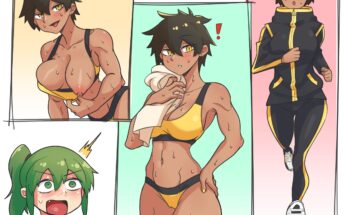 Natsumi Kurobe Flashing Her Tits to Futaba Igarashi by konaloid | My Senpai Is Annoying Hentai 1
