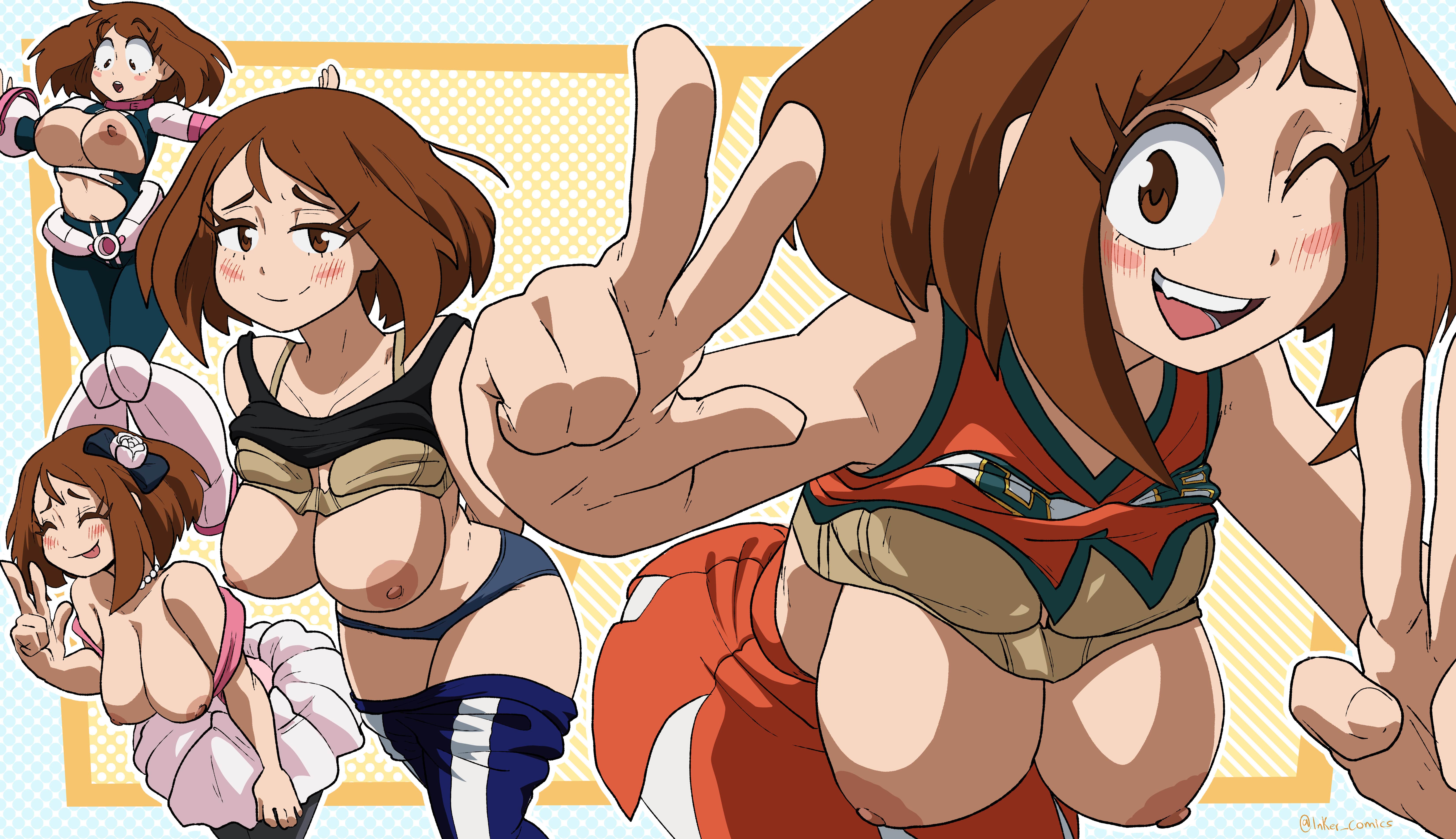 Every Ochako Uraraka Outfit Make Her Flashy by inkershike | My Hero Academia Hentai 1 Every Ochako Uraraka Outfit Make Her Flashy by inkershike