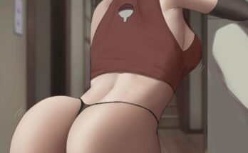 Sarada's Butt On Thong by Oroborus