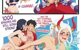 Luffy X Yamato and Nico Robin by hornygraphite