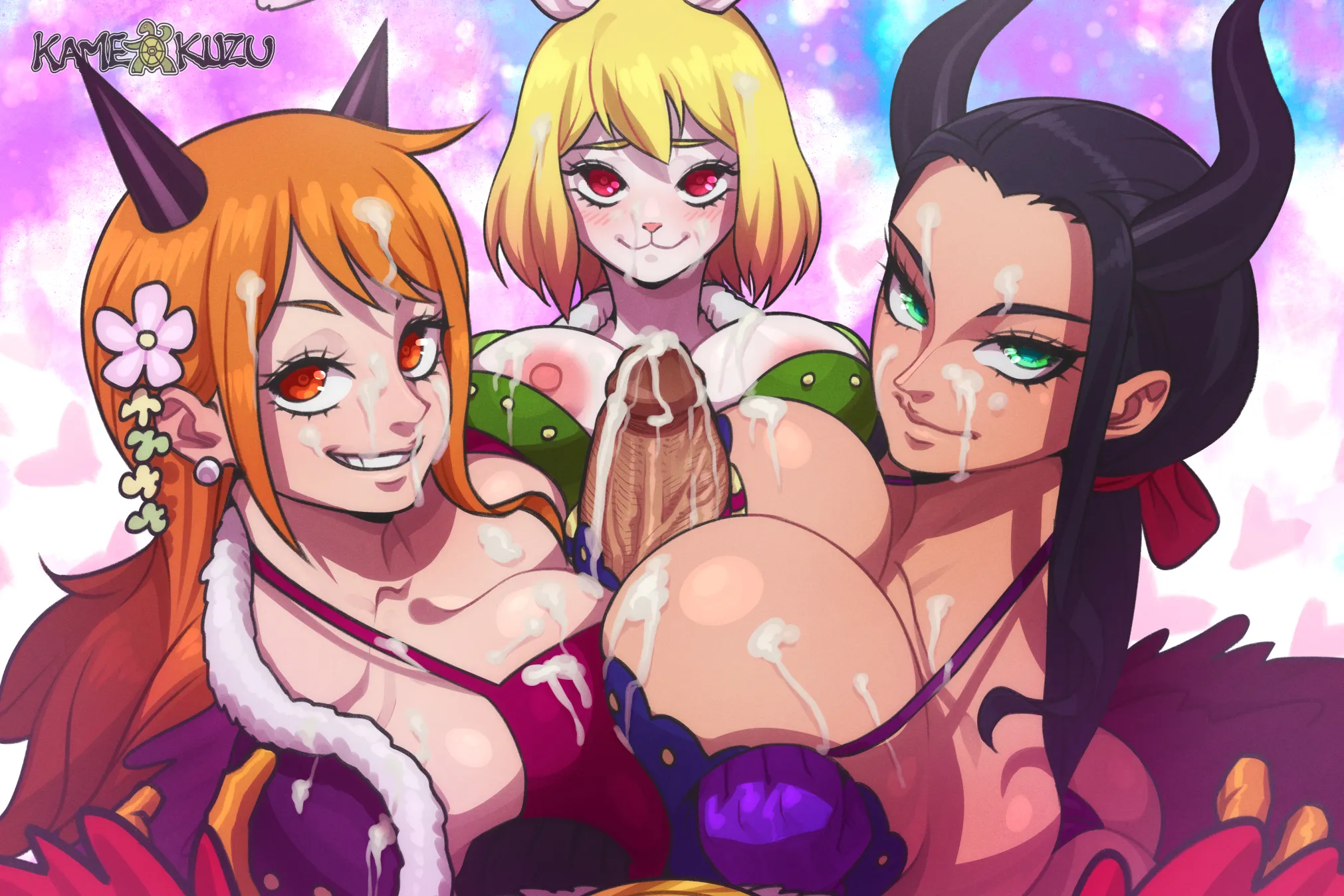 Nami Carrot and Robin Triple Paizuri by Kameseru | One Piece Hentai 3 Nami Carrot and Robin Triple Paizuri by Kameseru
