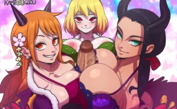 Nami Carrot and Robin Triple Paizuri by Kameseru One Piece