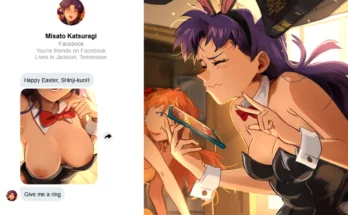 Misato Katsuragi Sending Boobs Pic by khyleri | Evangelion Hentai 17