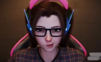 D.Va Correct Gaming Posture R34 Video by ToonyCassie - Overwatch Hentai 13
