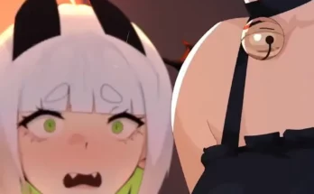 Eloise and Saki Rule34 Animation by The Atko – Halloween Hentai 5